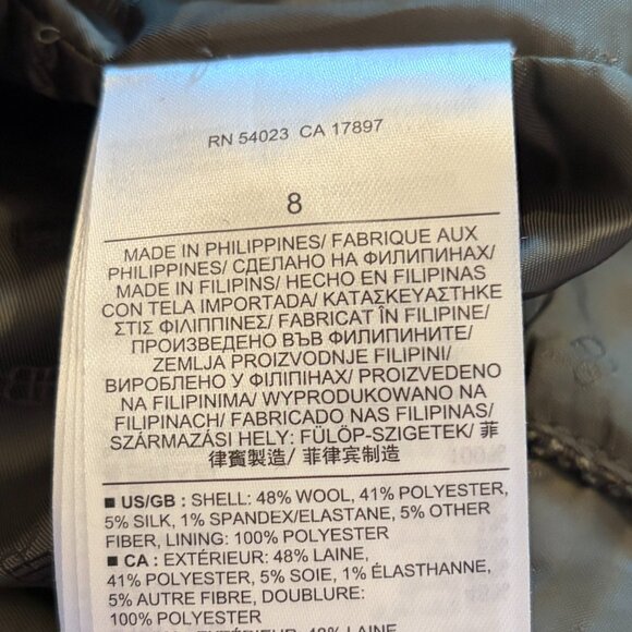 Banana Republic women's jacket 8 wool blend olive speckled brown military - Picture 9 of 11